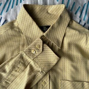 Bugatchi Long Sleeve Dress Shirt Yellow Size L